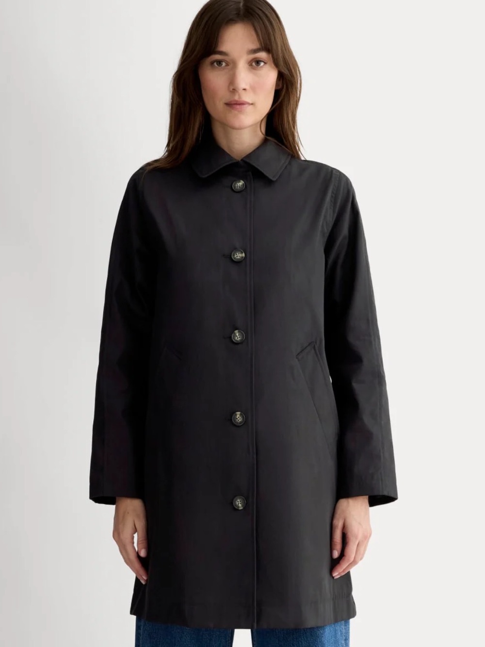 Everlane The Mac Coat Black XXL